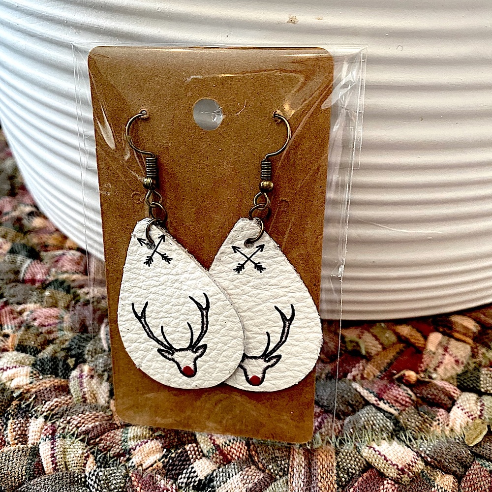 Rudolph leather earrings
